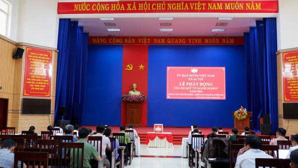 Xã Ia Tơi tổ chức lễ phát động ủng hộ quỹ “vì người nghèo” năm 2026